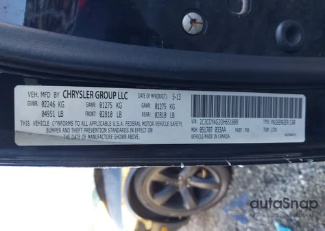 2013 Dodge Challenger Sxt z USA, uszkodzony, nr VIN 2C3CDYAG2DH651888